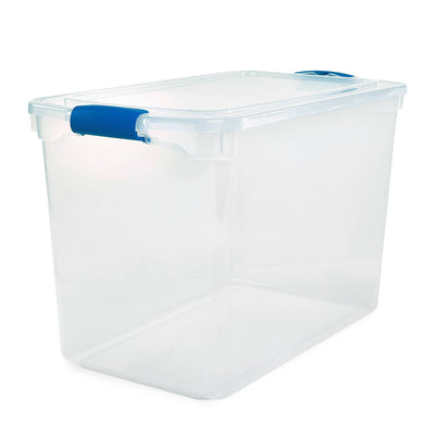 Homz 112 Quart Heavy Duty Clear Plastic Stackable Storage Containers (Used)