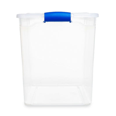 Homz 112 Quart Heavy Duty Clear Plastic Stackable Storage Containers, 10 Pack