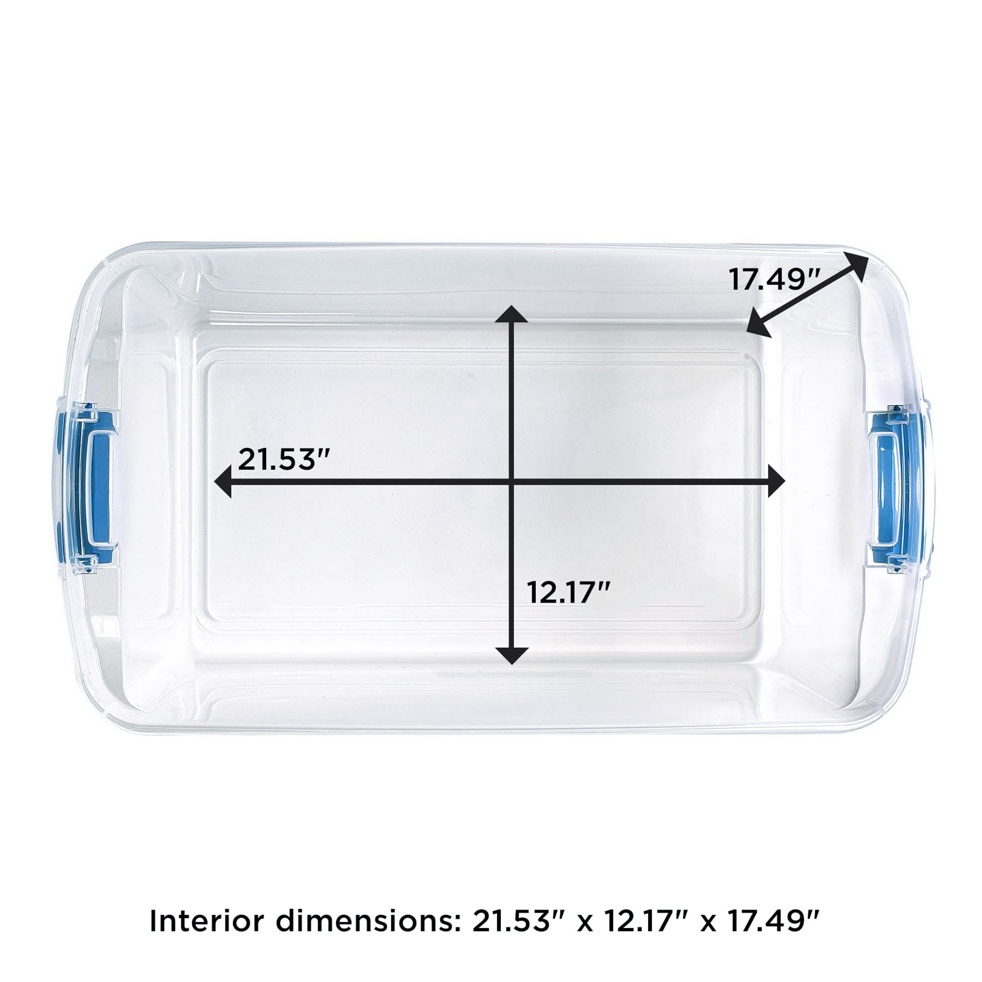 Homz 112 Quart Heavy Duty Clear Plastic Stackable Storage Containers, 10 Pack