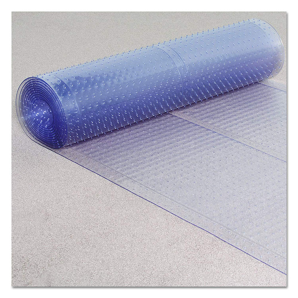 ES Ribbons 10 Feet x 27 Inch Cleated Clear Carpet Floor Runner, Vinyl (Used)