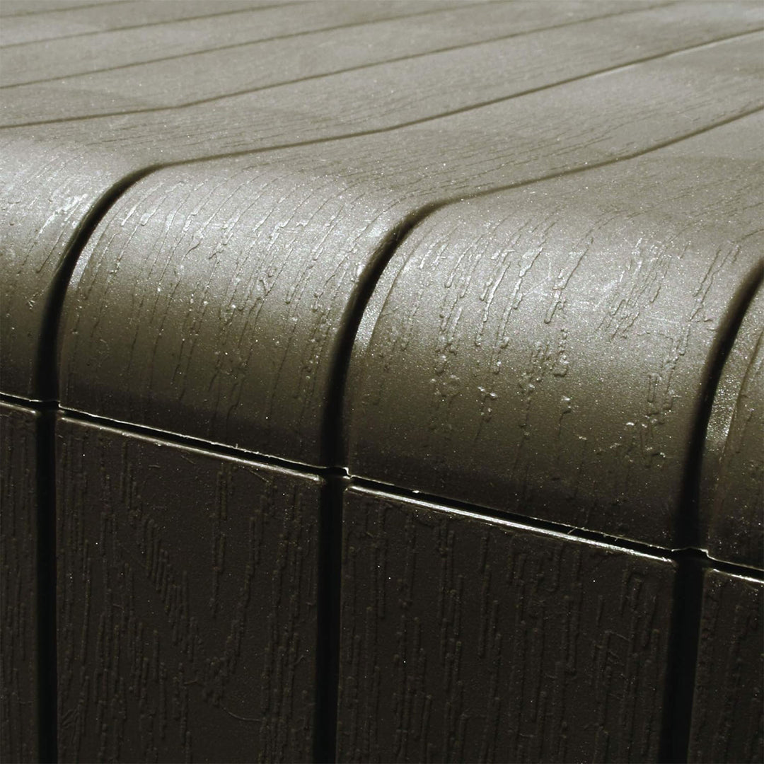 Ram Quality Products Storage Deck Patio Furniture, 71 Gallon, Brown (Open Box) - VMInnovations