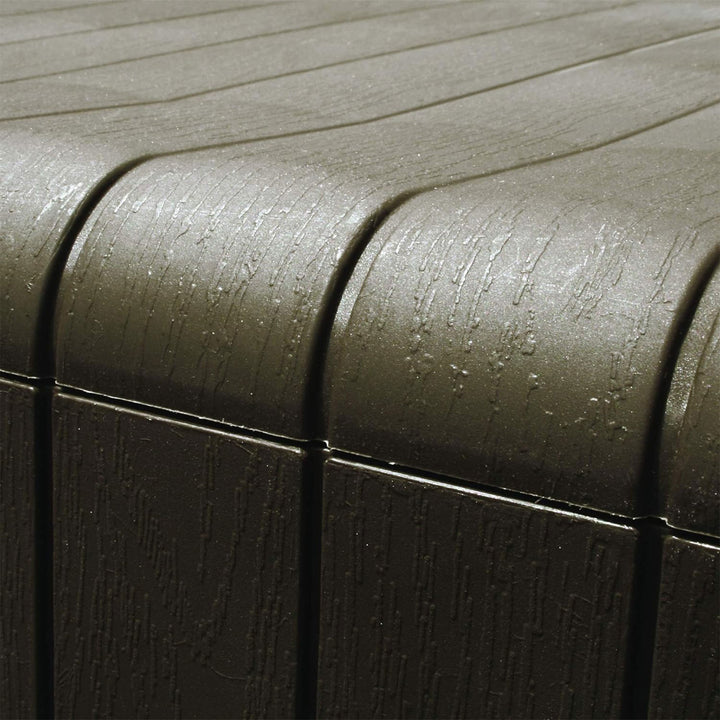 Ram Quality Products Storage Deck Patio Furniture, 71 Gallon, Brown (Open Box) - VMInnovations