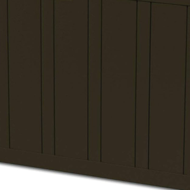 Ram Quality Products Storage Deck Patio Furniture, 71 Gallon, Brown (Open Box) - VMInnovations