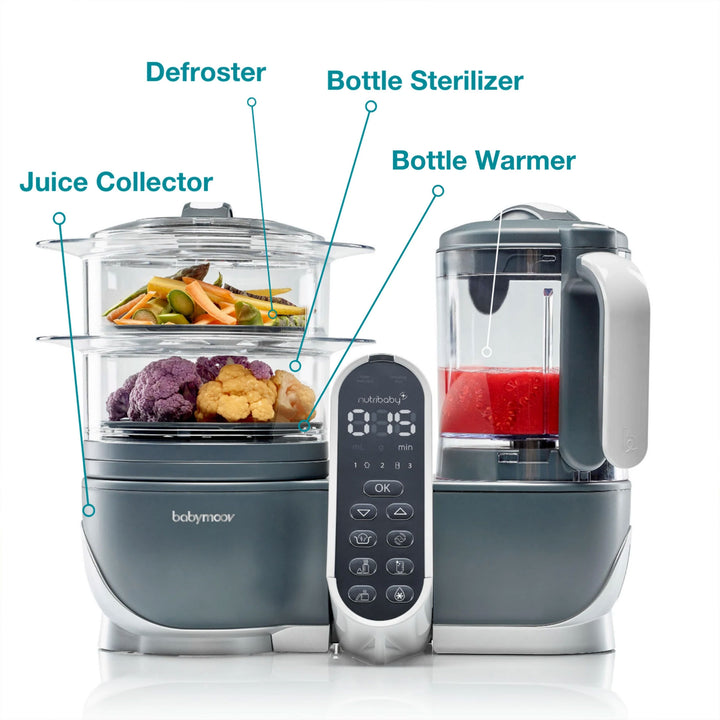 Babymoov Duo Meal Station Food Maker Processor, Steam Cooker, Blender (Open Box)