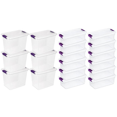 Sterilite 27 Qt Storage Container, 6 Pack, and 6 Qt Storage Container, 12 Pack - VMInnovations