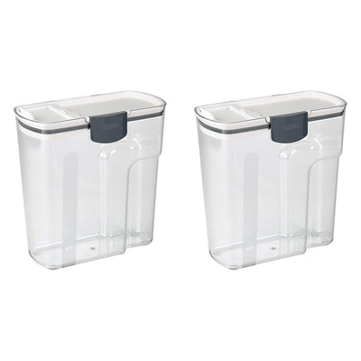 PrepWorks Progressive 4.5-Quart Plastic Cereal Keeper Container, Clear (2 Pack)