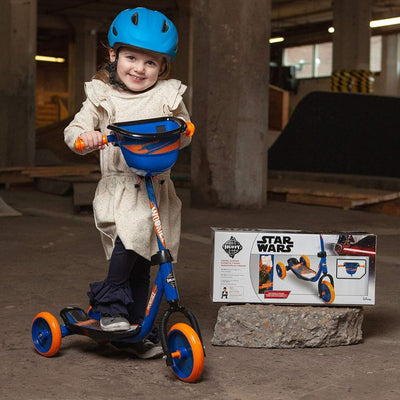 Huffy Star Wars Chewbacca Preschool Toddler Scooter with Storage, Blue(Open Box)