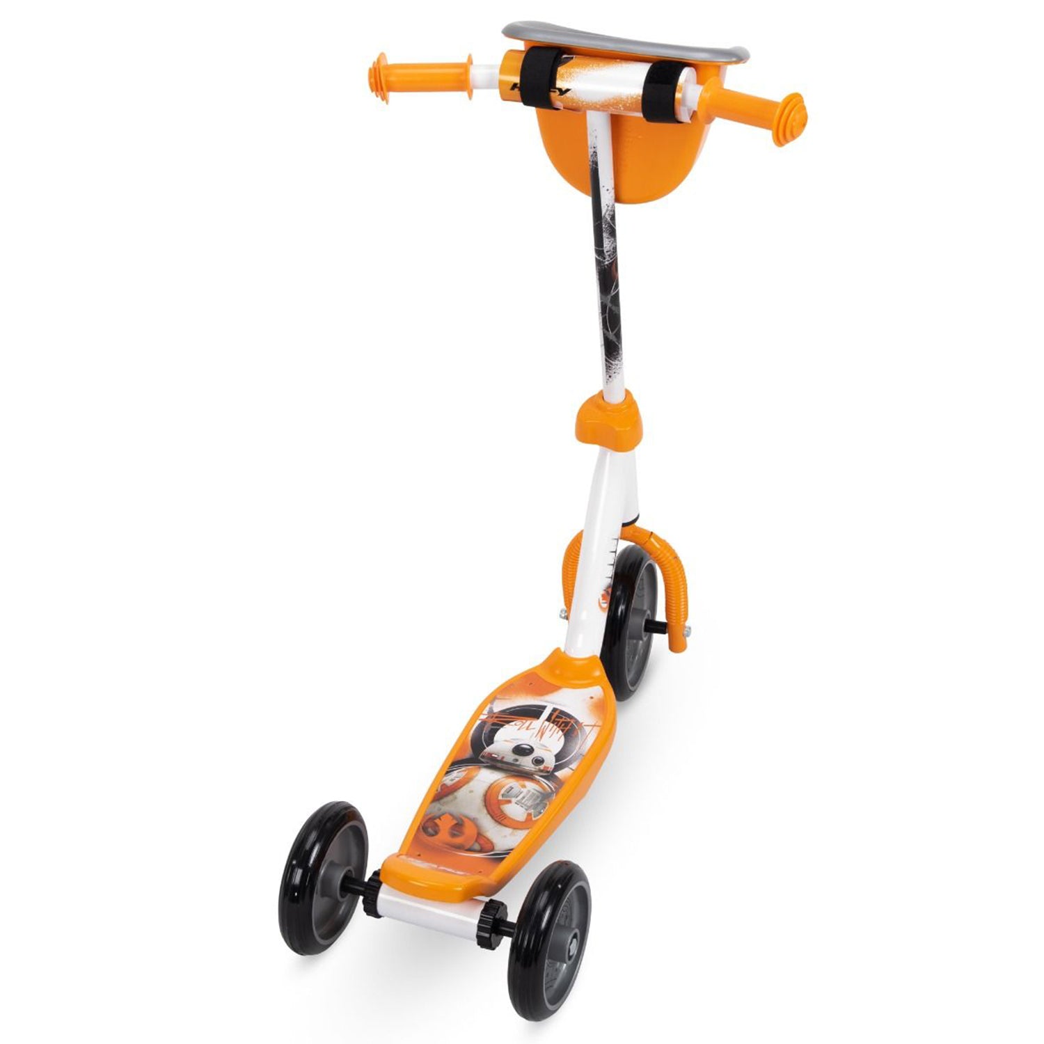 Huffy Star Wars BB8 Preschool Toddler Kick Scooter with Storage, Orange (Used)