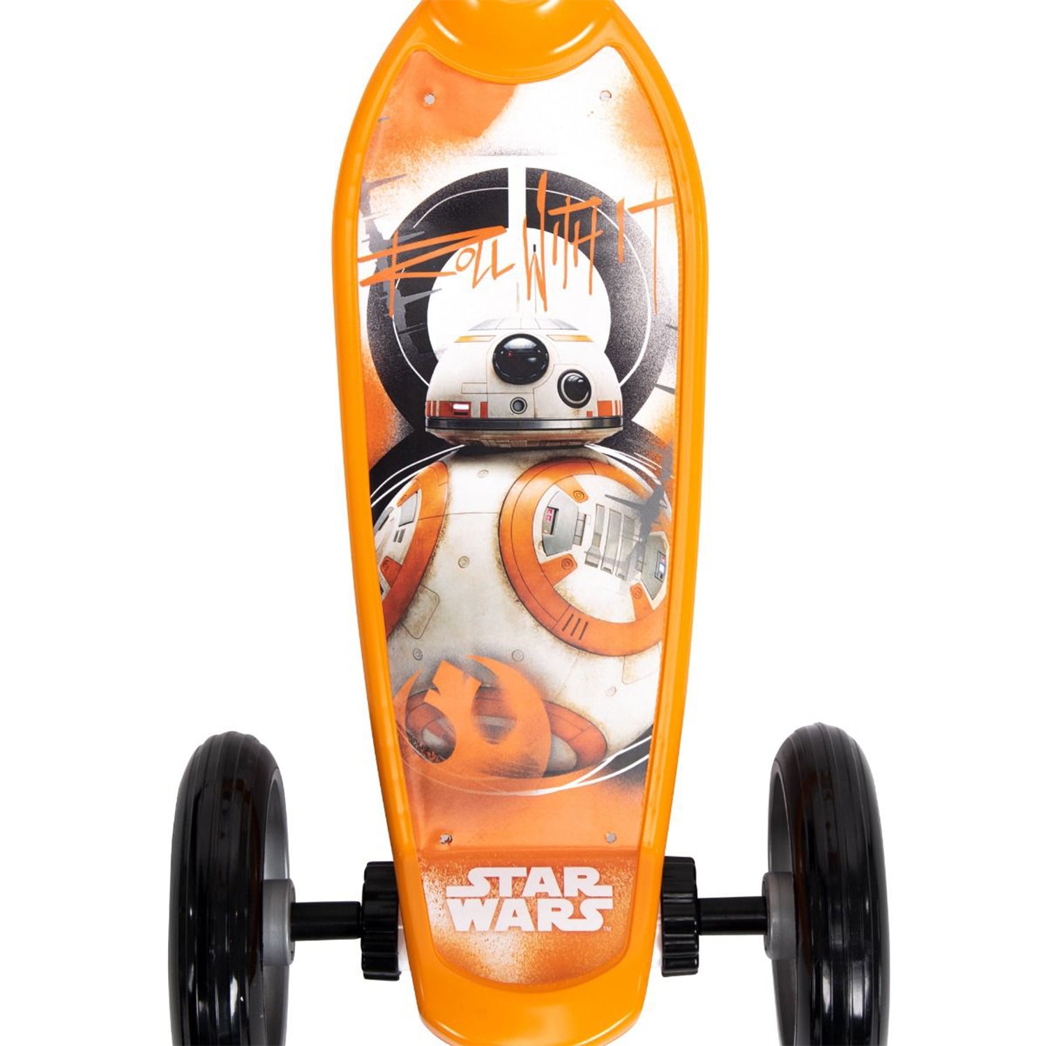 Huffy Star Wars BB8 Preschool Toddler Kick Scooter with Storage, Orange (Used)