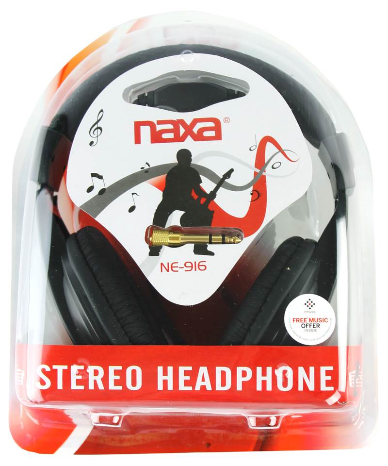 NAXA NE-916 Super Bass Professional Digital DJ Pro Stereo Headphones NX-916