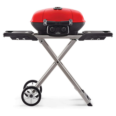 Napoleon TravelQ 285X Propane Gas Grill w/ Scissor Cart & Griddle (For Parts)