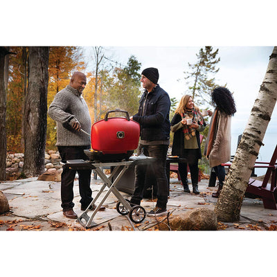 Napoleon TravelQ 285X Propane Gas Grill w/ Scissor Cart & Griddle (For Parts)