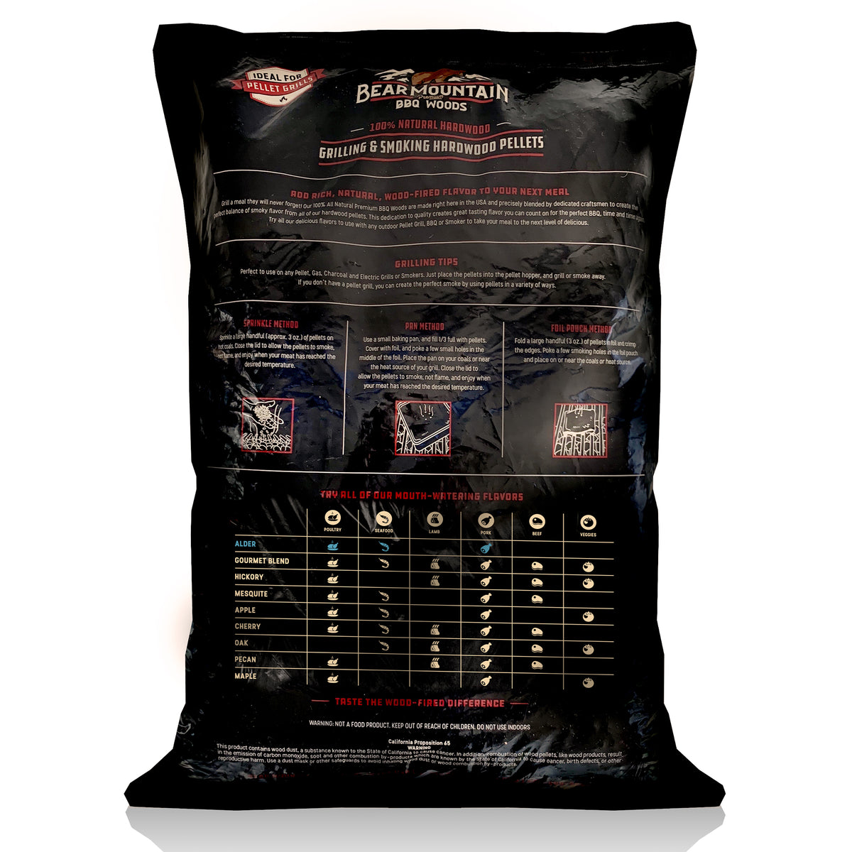 Bear Mountain BBQ 100% Natural Hardwood Alder Flavor Pellets, 20lbs (Open Box)