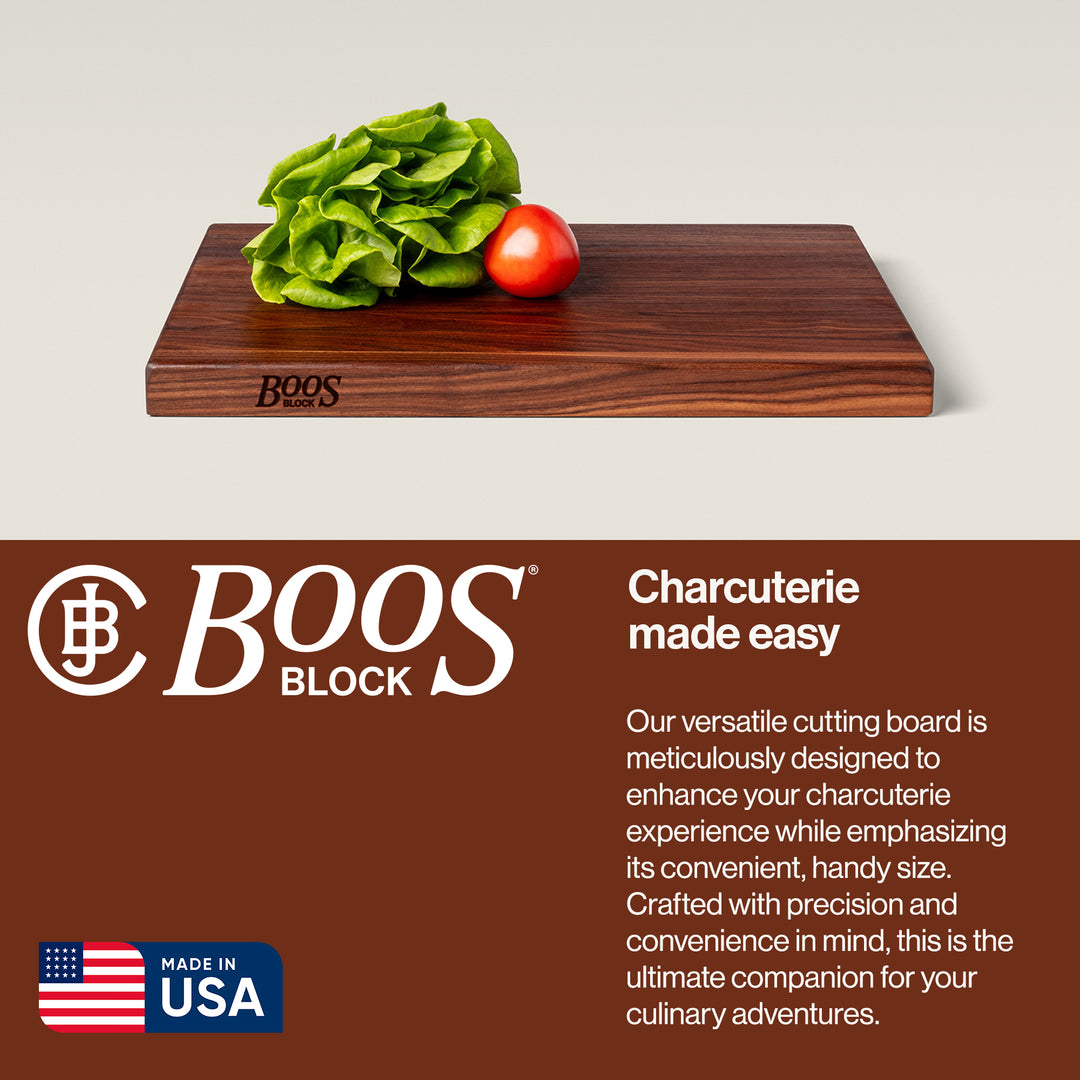 John Boos Walnut Wood Edge Grain Reversible Cutting Board, 20 x 15 x 1.5 Inches - VMInnovations