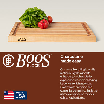 John Boos Maple Wood Edge Grain Reversible Cutting Board, 24"x18"x1.5" (Used) - VMInnovations