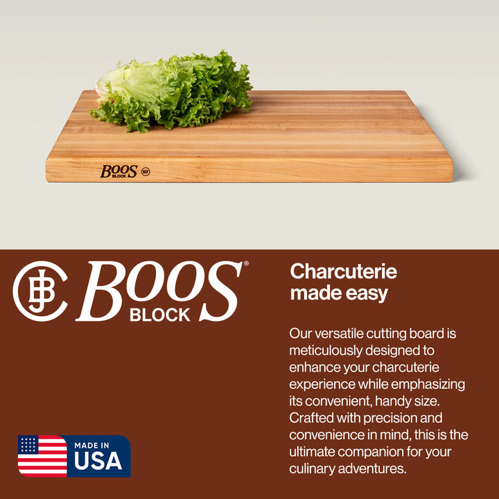 John Boos Maple Wood Edge Grain Reversible Cutting Board, 24 x 18 x 1.5 Inches
