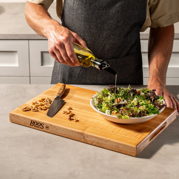 John Boos Maple Wood Edge Grain Cutting Board, 18 x 12 x 1.5 Inches (Open Box)