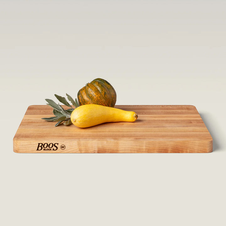 John Boos Chop N Slice Large Maple Wood Edge Grain Cutting Board, 20"x15"x1.25"