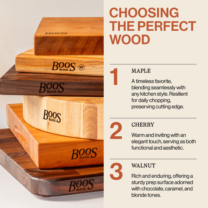 John Boos Chop N Slice Large Maple Wood End Grain Cutting Board, 20"x15"x1.25"
