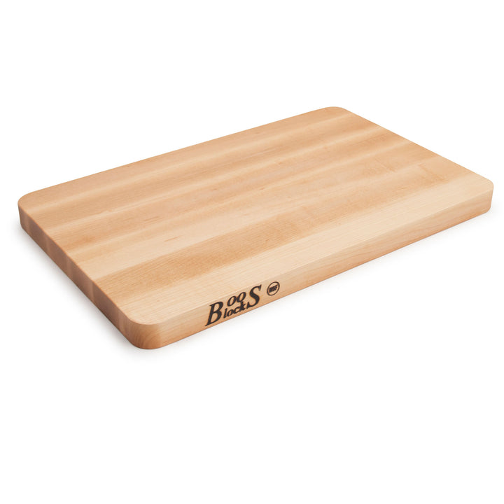 John Boos Chop N Slice Small Maple Wood Edge Grain Cutting Board, 16" x 10" x 1"