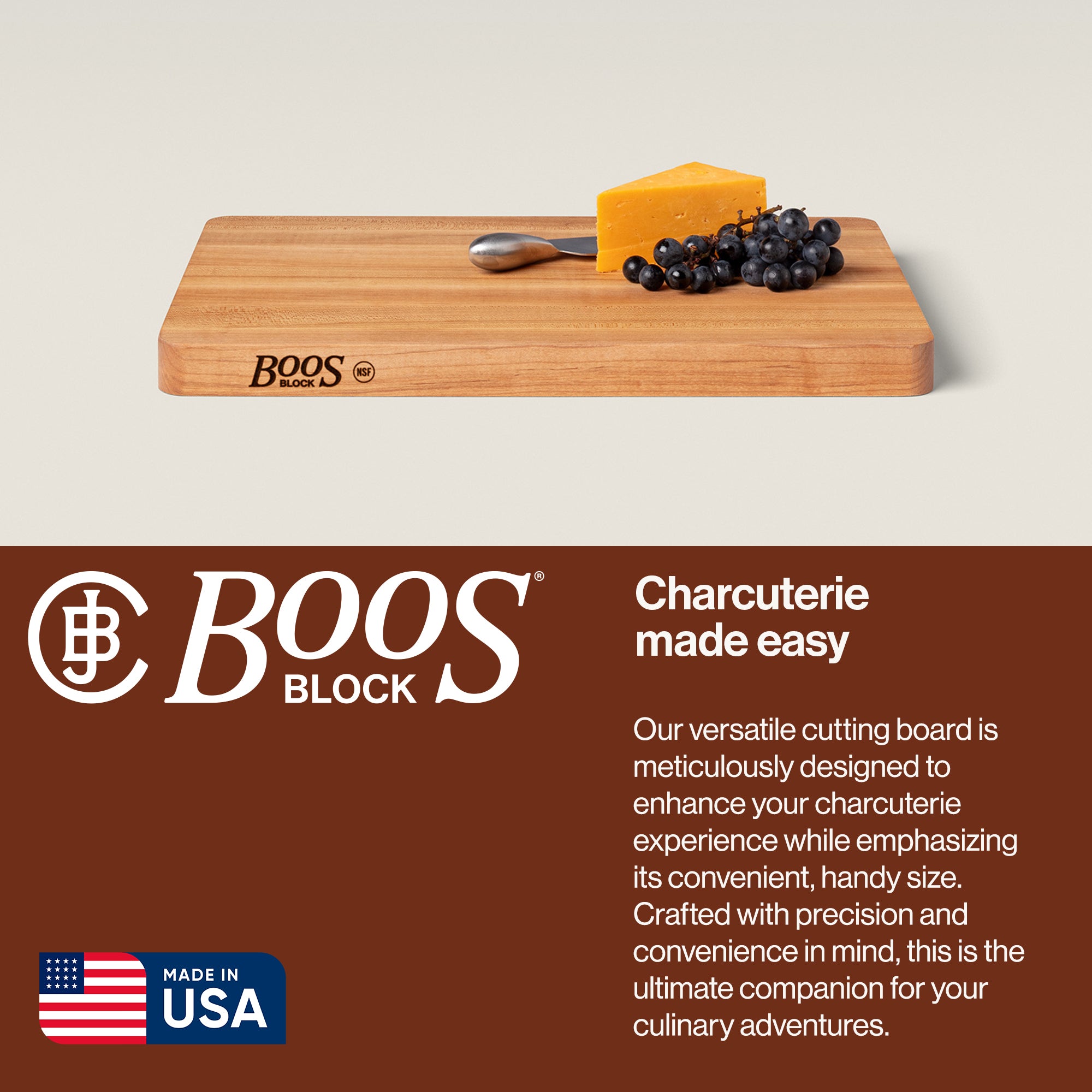 John Boos Maple Wood Chop N Slice Cutting Board, 18 x 12 x 1.25 Inch (Open Box)