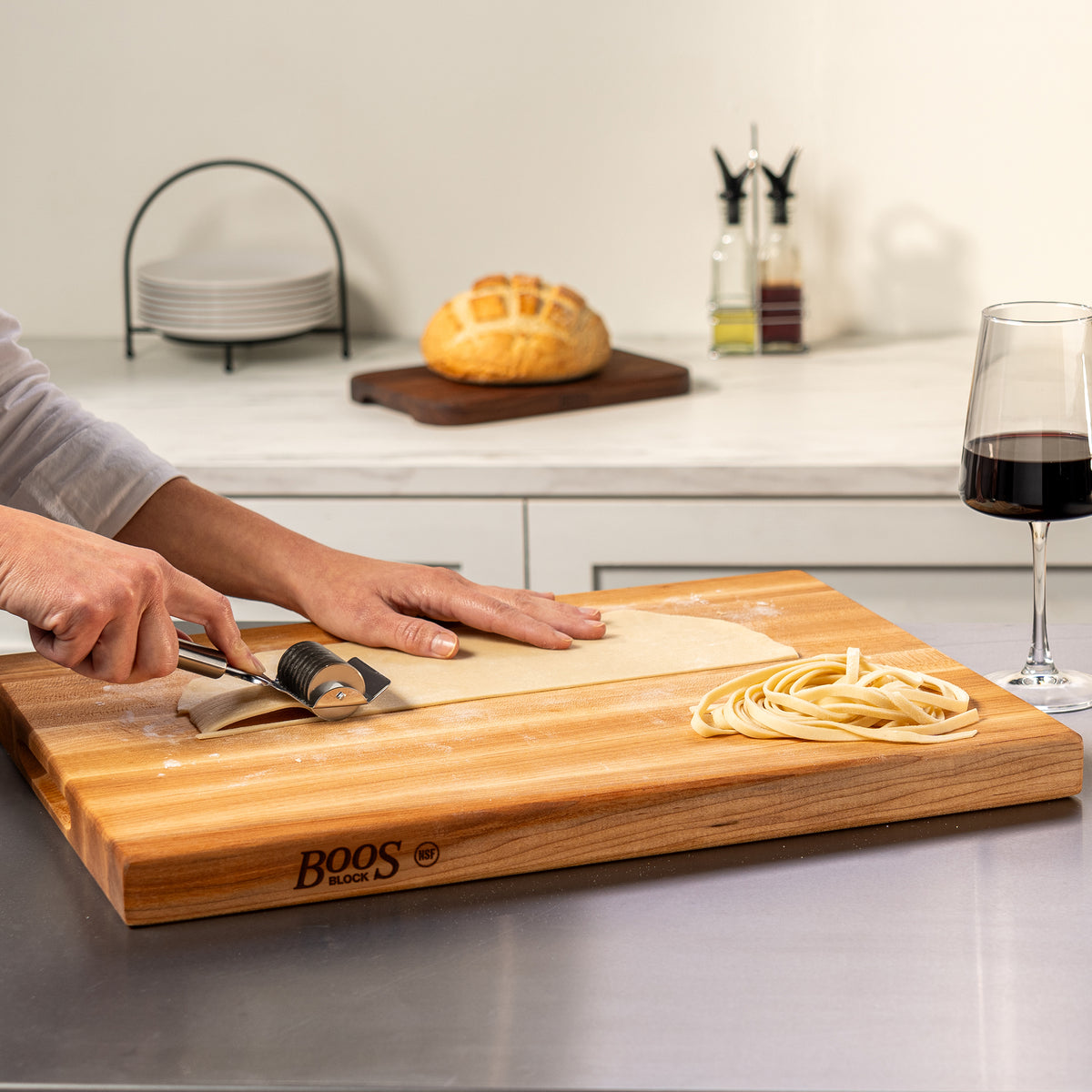 John Boos Maple Wood Edge Grain Cutting Board, 20 x 15 x 1.5 Inches (Open Box)
