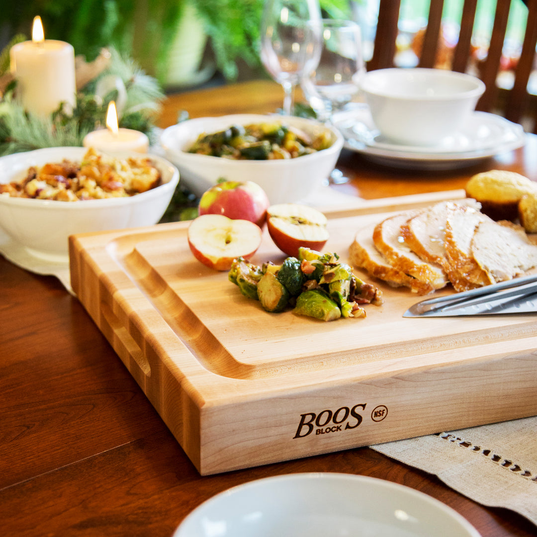 John Boos Maple Wood Edge Grain Cutting Board, 20 x 15 x 2.25 Inches (Open Box) - VMInnovations