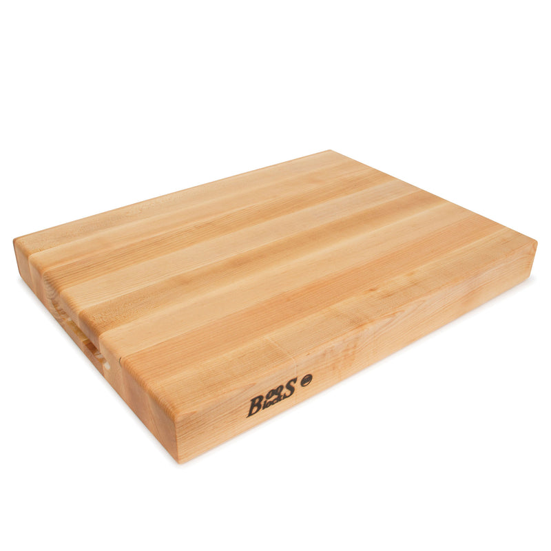 John Boos Maple Wood End Grain Cutting Board for Kitchen Prep, 24" x 18" x 2.25"