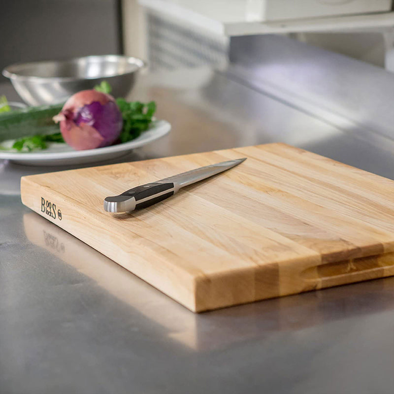 John Boos Maple Wood End Grain Cutting Board for Kitchen Prep, 24" x 18" x 2.25"