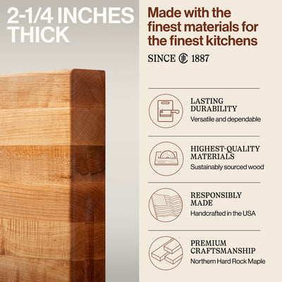 John Boos Maple Wood Edge Grain Cutting Board, 24 x 18 x 2.25 Inches (Open Box)