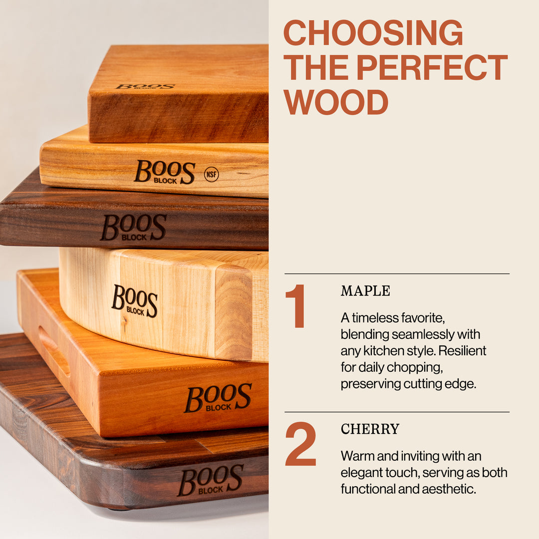 John Boos Maple Wood End Grain Cutting Board for Kitchen Prep, 24" x 18" x 2.25" - VMInnovations
