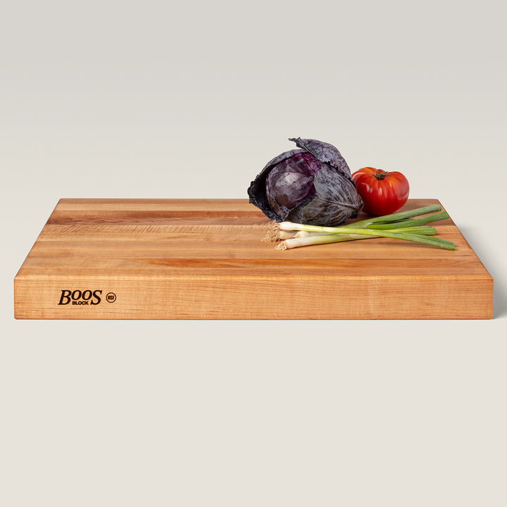 John Boos Maple Wood End Grain Cutting Board for Kitchen Prep, 24" x 18" x 2.25" - VMInnovations