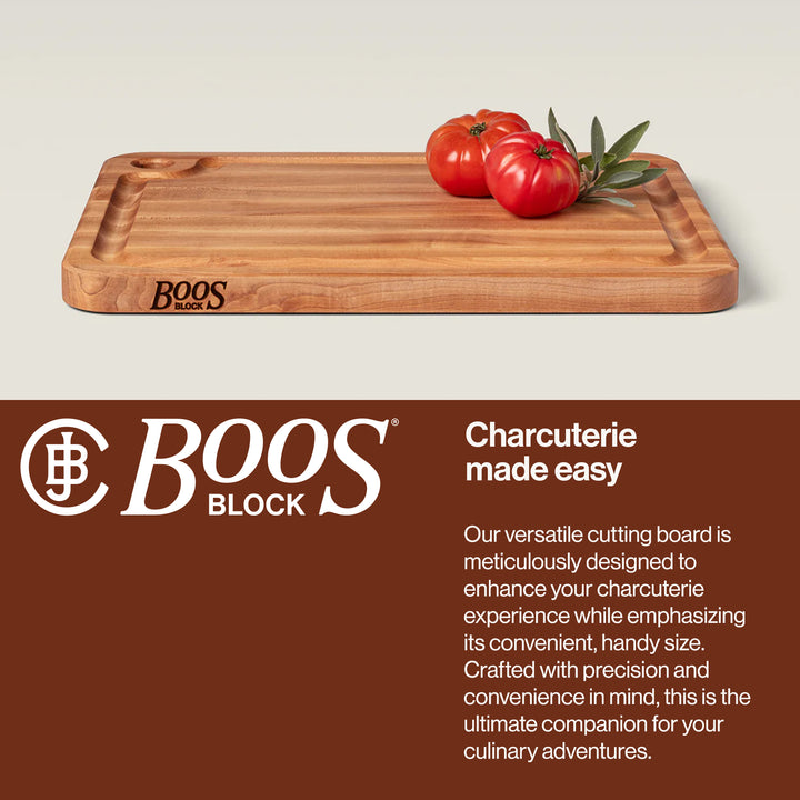 John Boos Prestige Maple Wood Edge Grain Kitchen Cutting Board,20" x 15" x 1.25" - VMInnovations