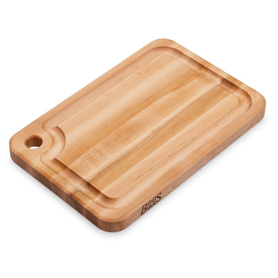 John Boos Prestige Maple Wood Edge Grain Kitchen Cutting Board,18" x 12" x 1.25"