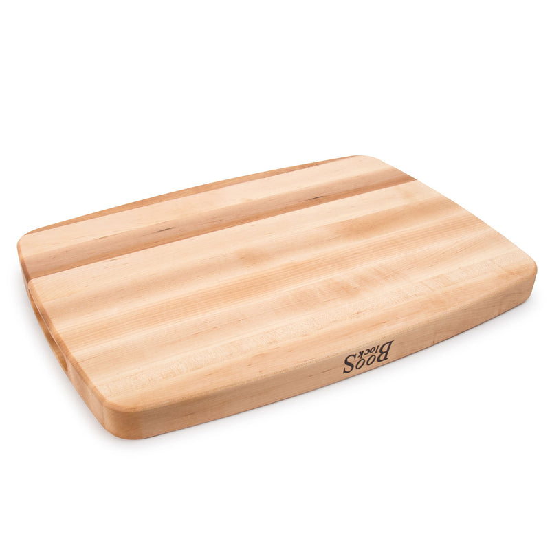 John Boos Maple Wood Edge Grain Reversible Oval Cutting Board, 20" x 14" x 1.5"