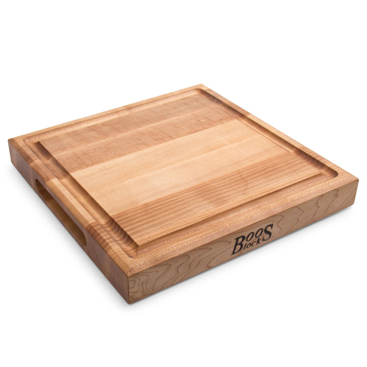 John Boos Square Maple Wood Cutting Board w/Juice Groove, 12" x 12" x 1.5"(Used)