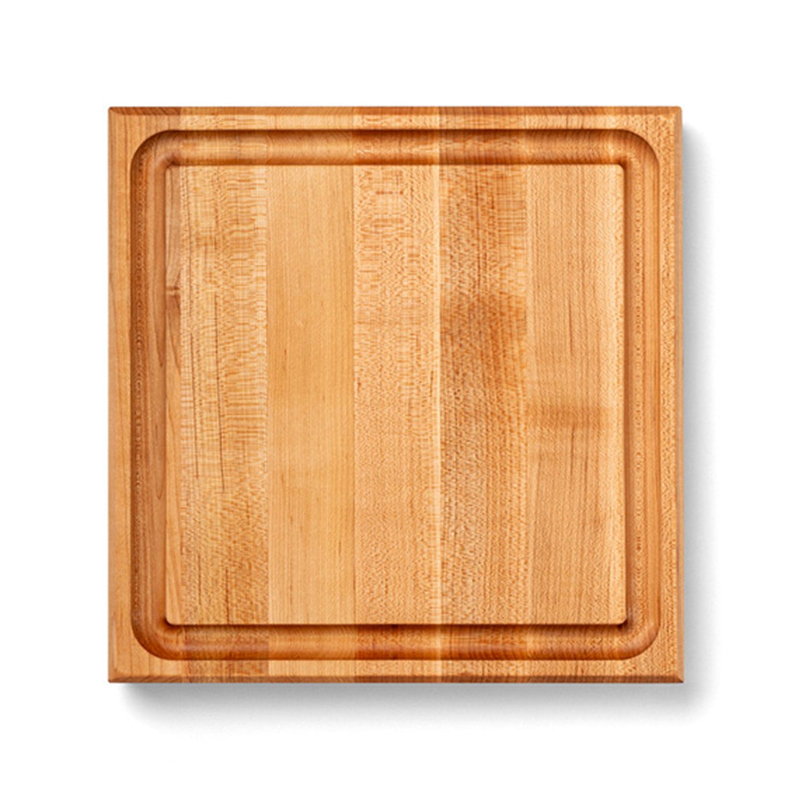 John Boos Square Maple Wood Cutting Board with Juice Groove, 12" x 12" x 1.5" - VMInnovations