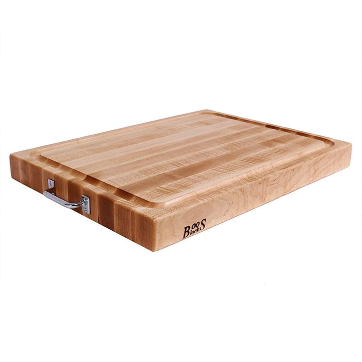 John Boos Block 24x18" Edge Grain Maple Wood Reversible Cutting Board w/Handles