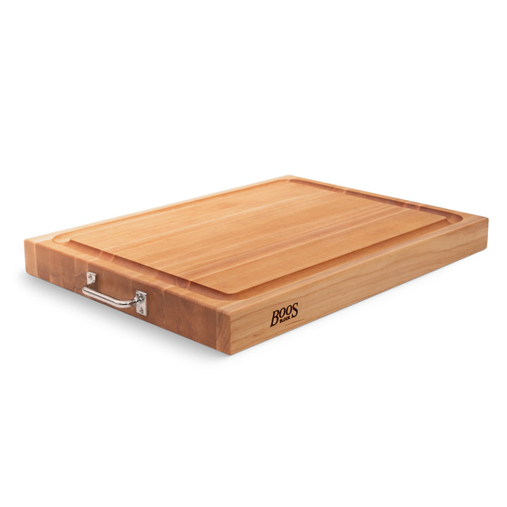John Boos Block 24x18" Edge Grain Maple Wood Reversible Cutting Board w/Handles