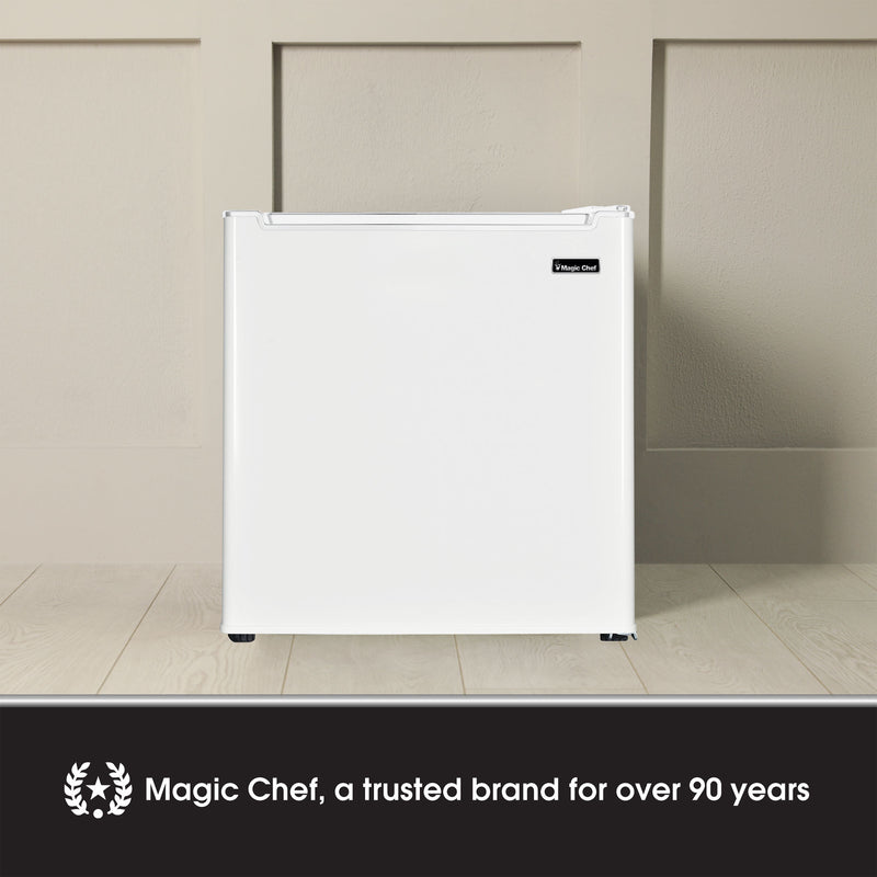 Magic Chef MCR170WE Mini Refrigerator with Freezer Shelf, 1.7 Cubic Feet, White