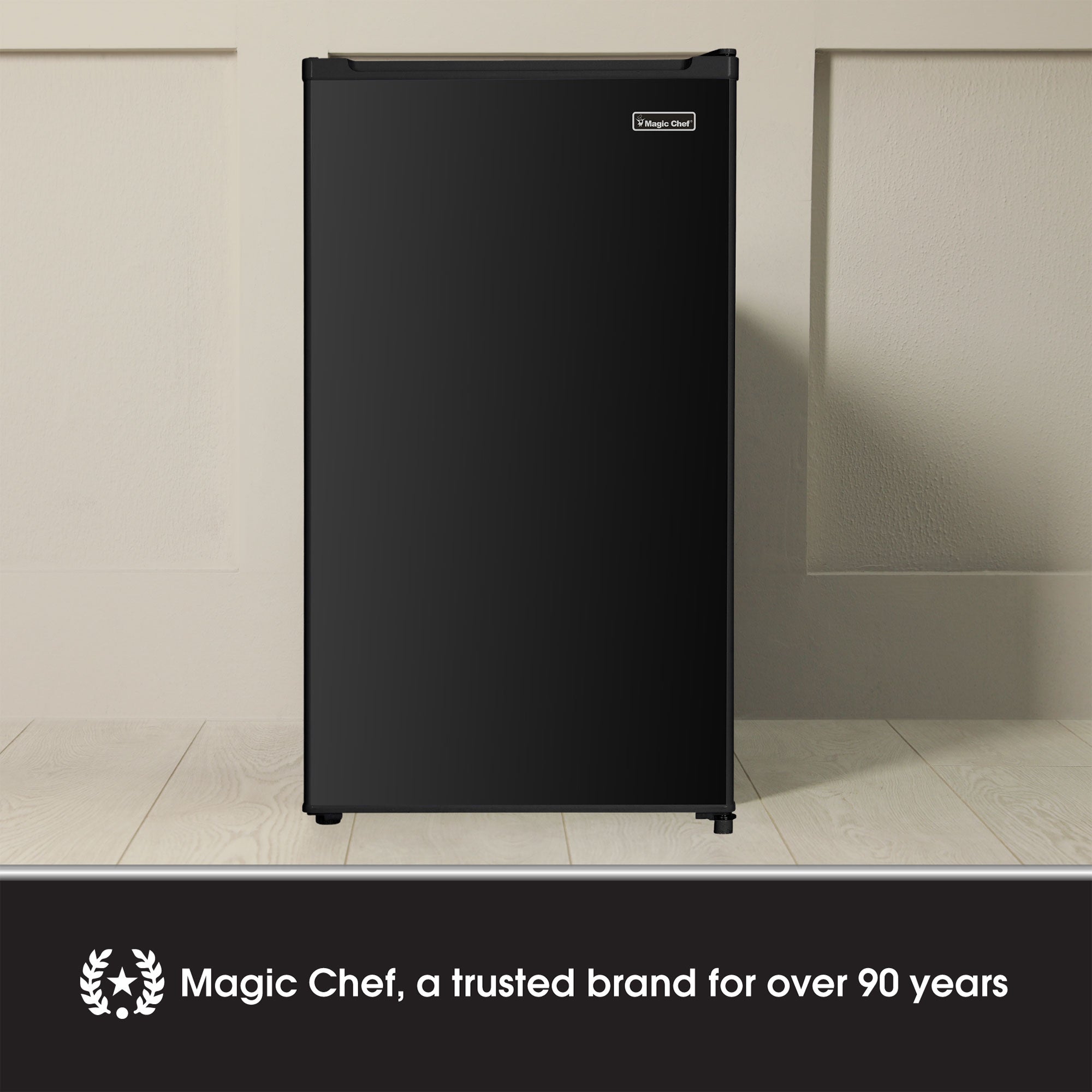 Magic Chef 3.5 Cubic Feet Compact Mini Refrigerator & Freezer, Black (Open Box)