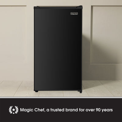 Magic Chef 3.5 Cubic Feet Compact Mini Refrigerator & Freezer, Black (Used)