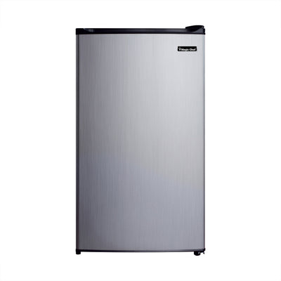 Magic Chef 3.5 Cubic Feet Compact Mini Refrigerator & Freezer, Silver (Damaged) - VMInnovations