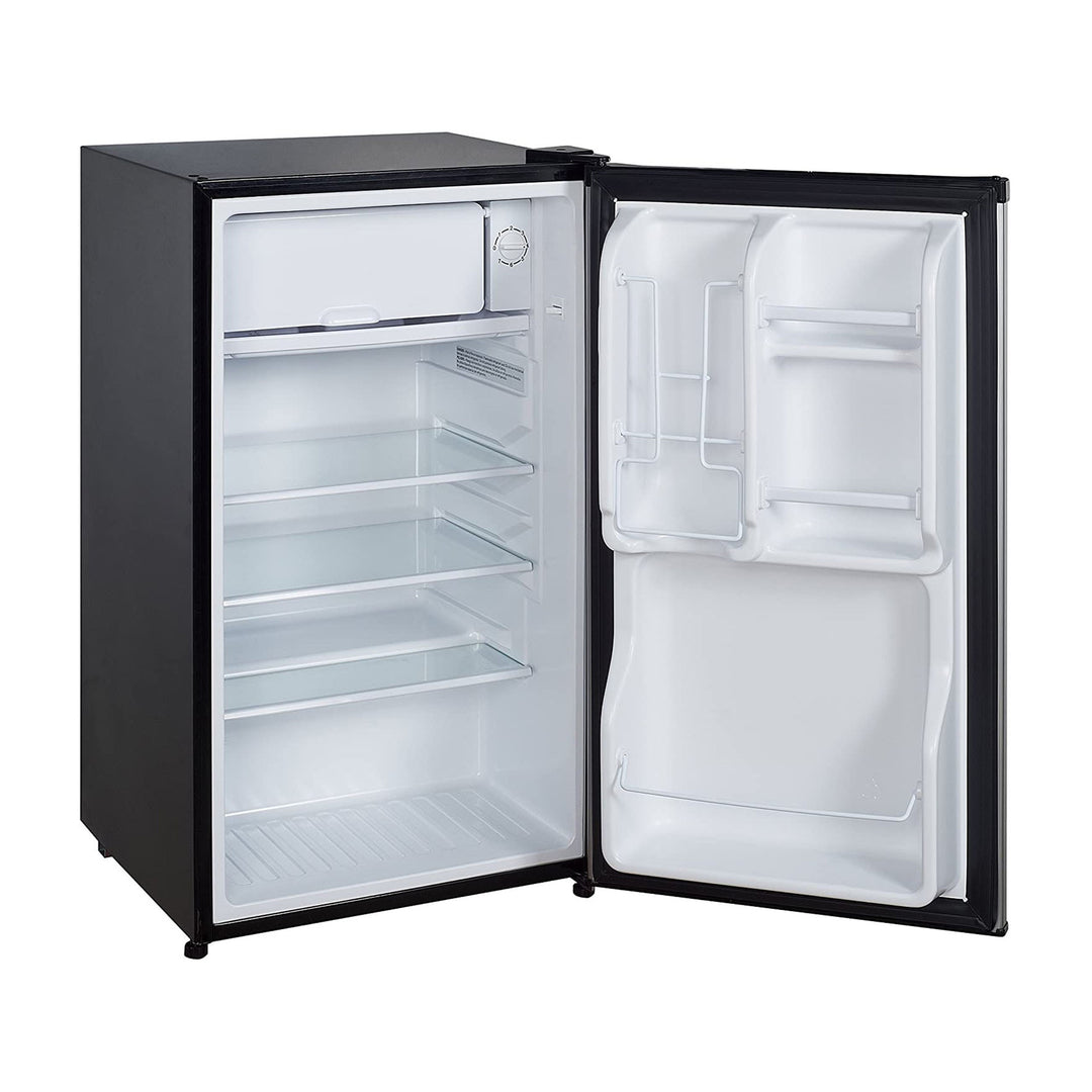 Magic Chef 3.5 Cubic Feet Compact Mini Refrigerator & Freezer, Silver (Damaged)
