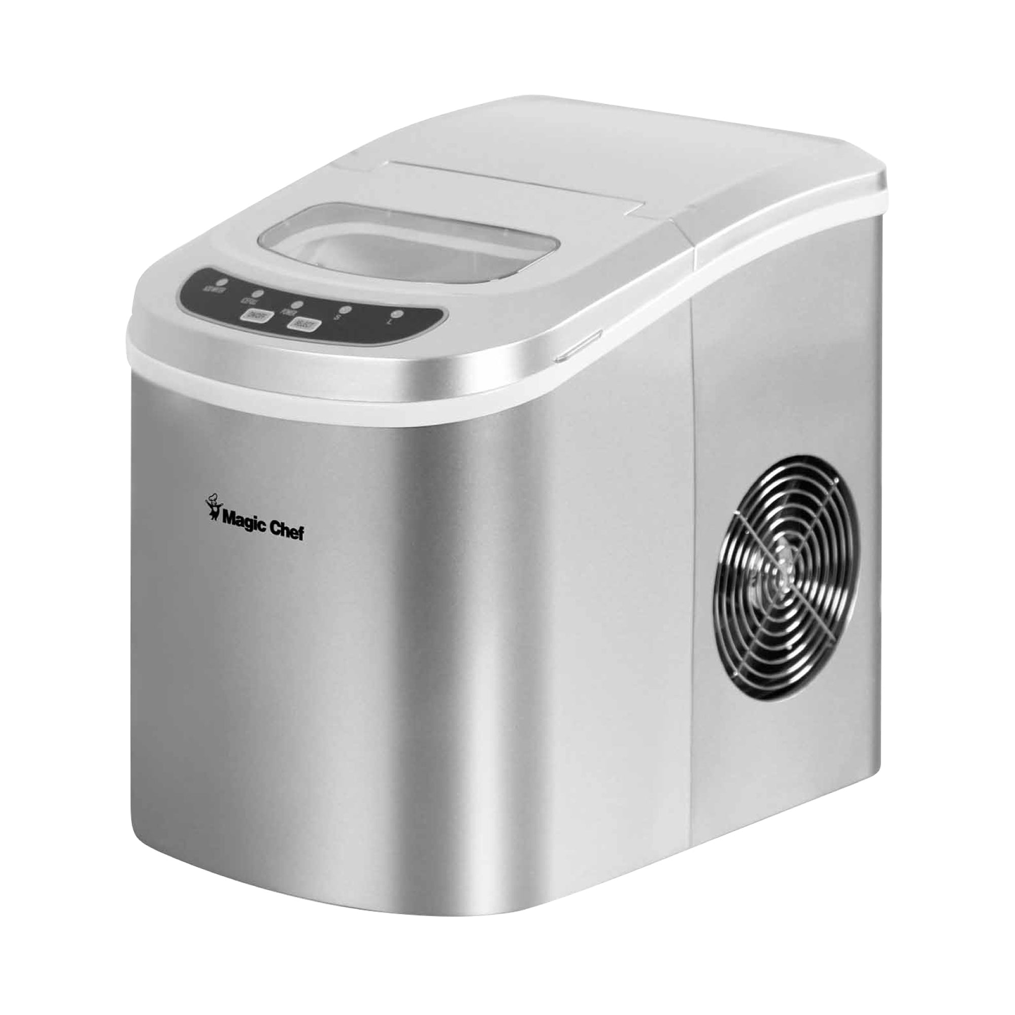 Magic Chef Portable Countertop Ice Maker, 27 Pounds Per Day, Silver (Open Box) - VMInnovations