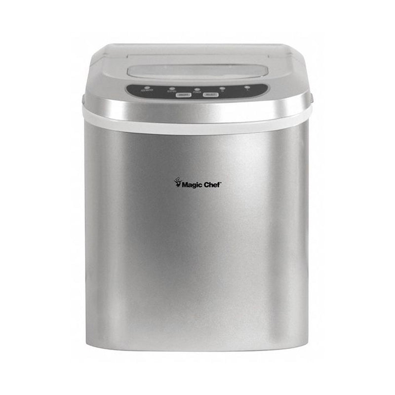 Magic Chef MCIM22SV Portable Countertop Ice Maker, 27 Pounds Per Day, Silver
