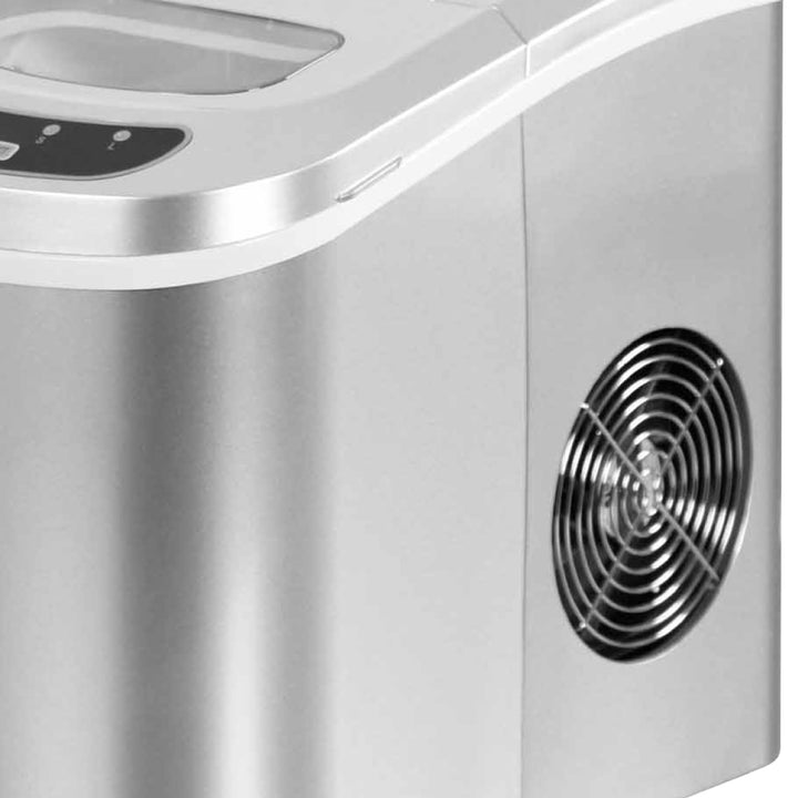 Magic Chef MCIM22SV Portable Countertop Ice Maker, 27 Pounds Per Day, Silver