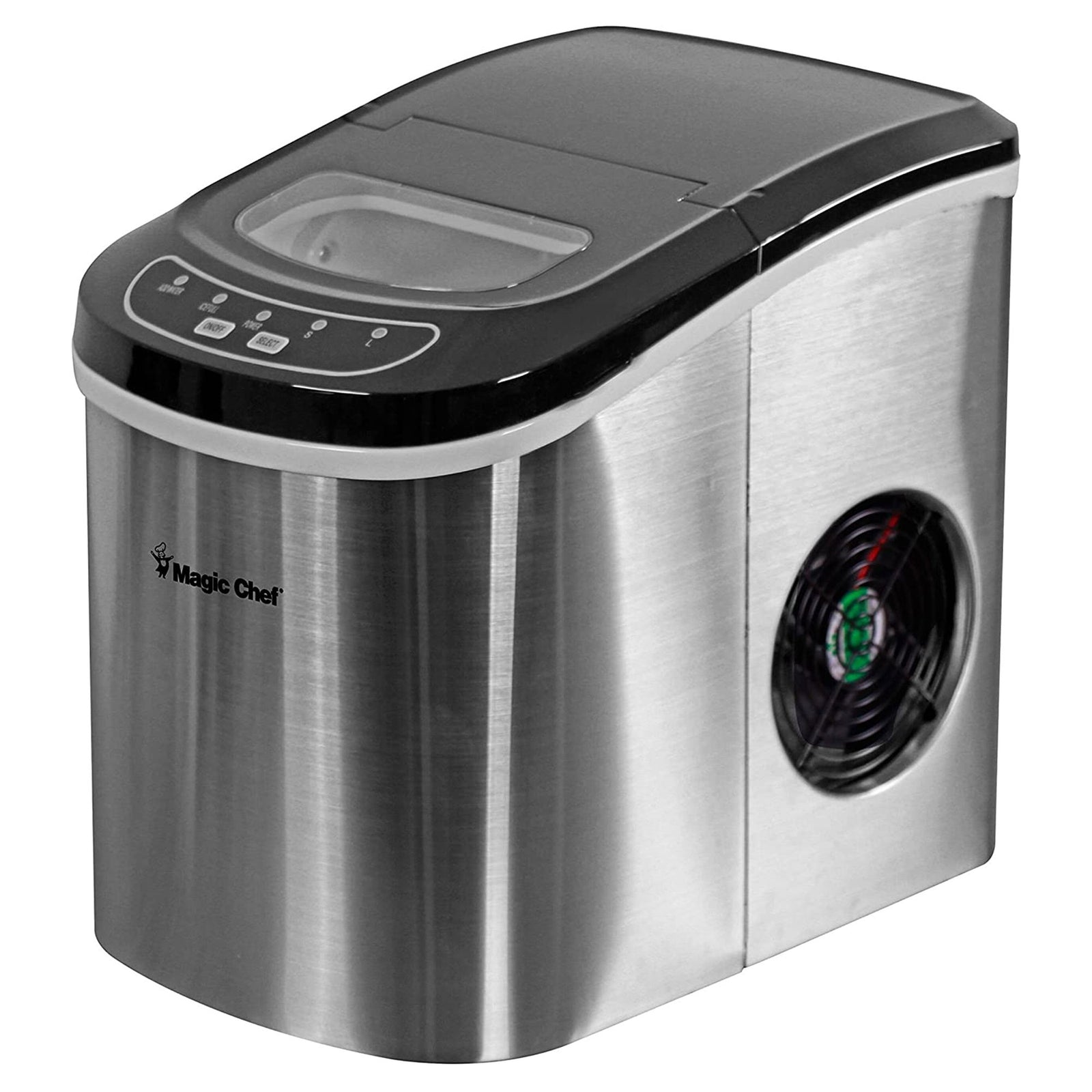 Magic Chef Portable Countertop Ice Maker, 27 Pounds, Stainless Steel (Used) - VMInnovations