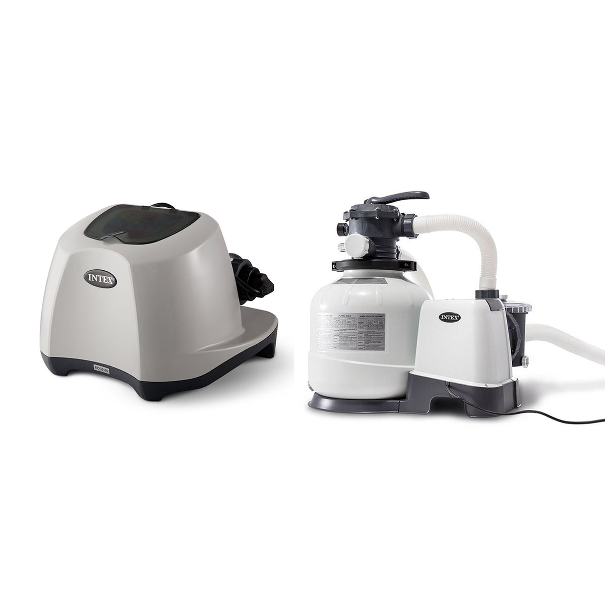 INTEX Saltwater System and Sand Filter Pump Set for Above Ground Swimming Pool