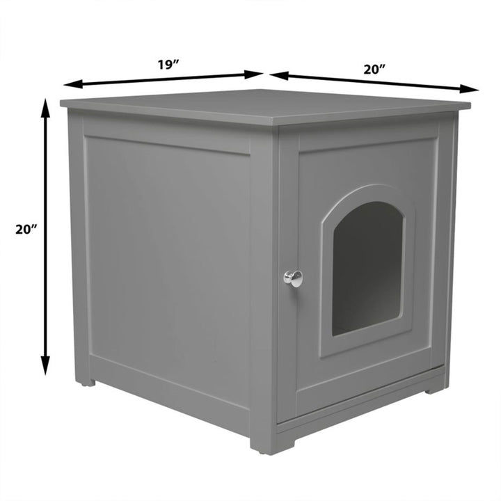 zoovilla Kitty Litter Loo Hidden Litter Box Enclosure Furniture, Gray (Used) - VMInnovations